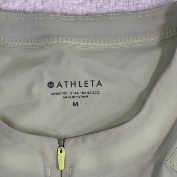 ATHLETA womens Pacifica II Tee Rashguard Top light yellow/green size med - Picture 4 of 9